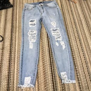 Fashion Nova Ripped BF Jeans
